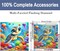 Cute Turtle Diamond Painting Kit for Adults, Sea Turtle Diamond Art Kits for Beginners, Full Drill Round Gem Art Diamond Painting for Home Wall Decor Gift 14x14inch